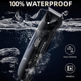 Groin - Body Trimmer Kit- Waterproof Electric Body Hair Grooming Tool With LED Spotlight  Adjustable 3-12mm Guide Combs  Ceramic Blades-Rechargeable Battery For Men S Full Body Trimming