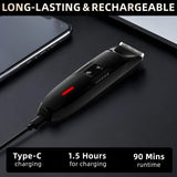 Groin - Body Trimmer Kit- Waterproof Electric Body Hair Grooming Tool With LED Spotlight  Adjustable 3-12mm Guide Combs  Ceramic Blades-Rechargeable Battery For Men S Full Body Trimming